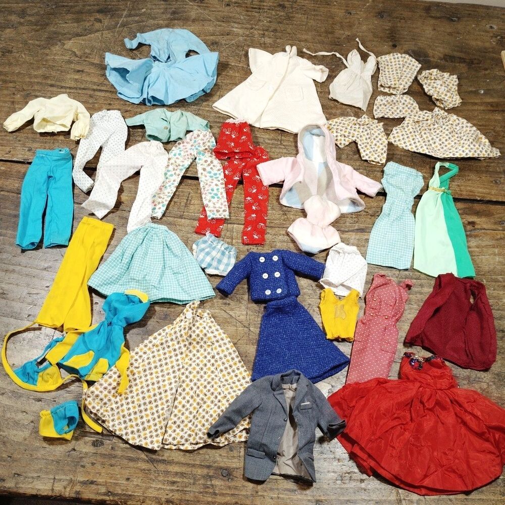 Huge Lot Barbie Ken Doll Clothes Dresses Pants Shirts Handmade Mattel Regatta
